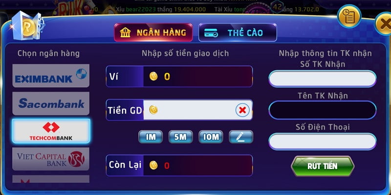 nạp tiền Rikvip